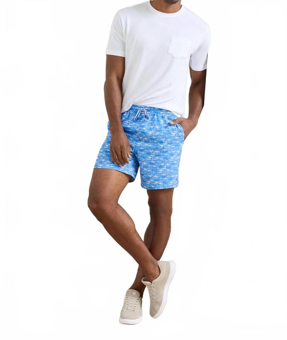 NEW PETER MILLAR sunfish swim trunk in marina blue